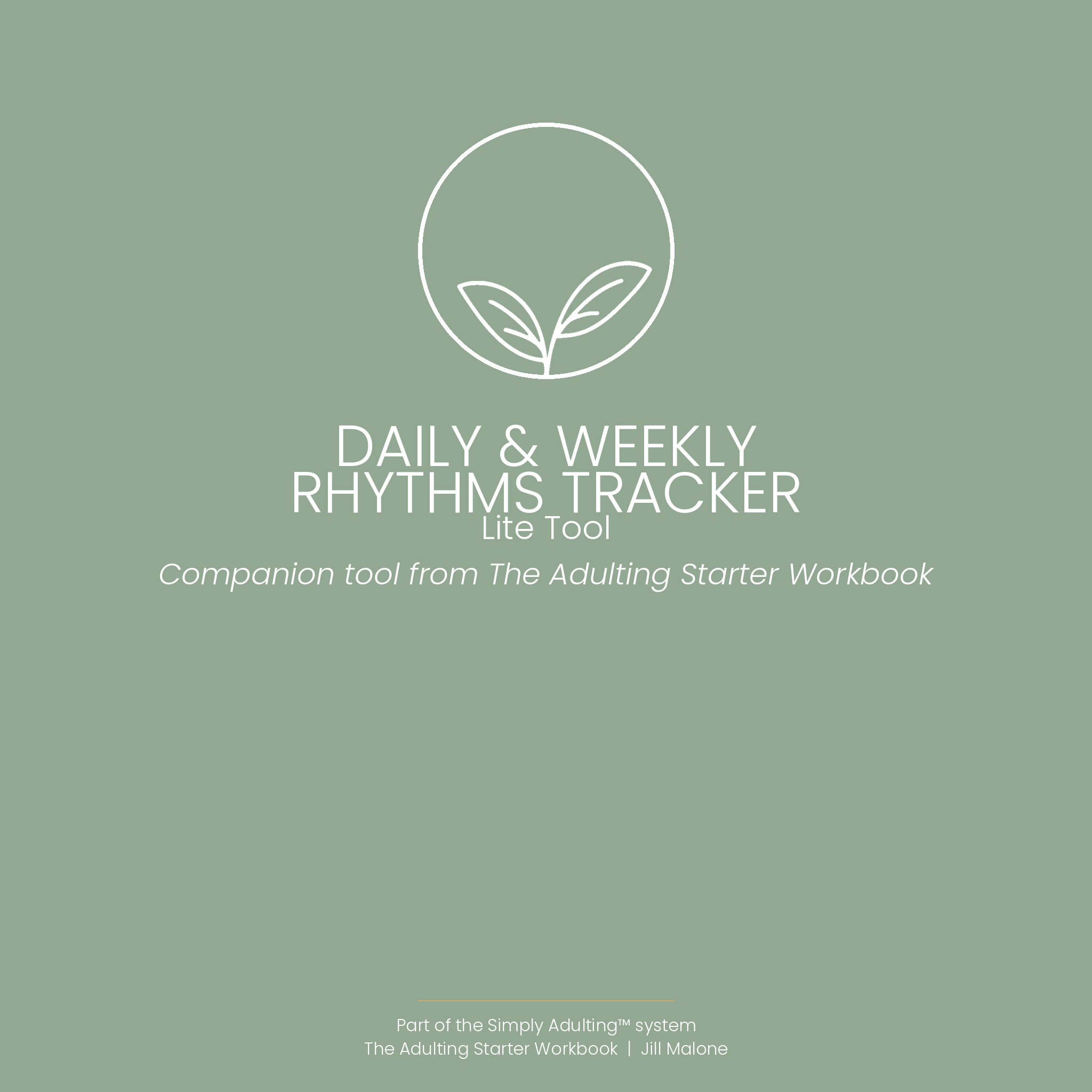 Daily & Weekly Rhythms | Simply Adulting™ (Free)