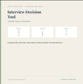 Interview Decision Tool