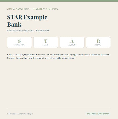 STAR Example Bank (Structured Interview Story Builder)